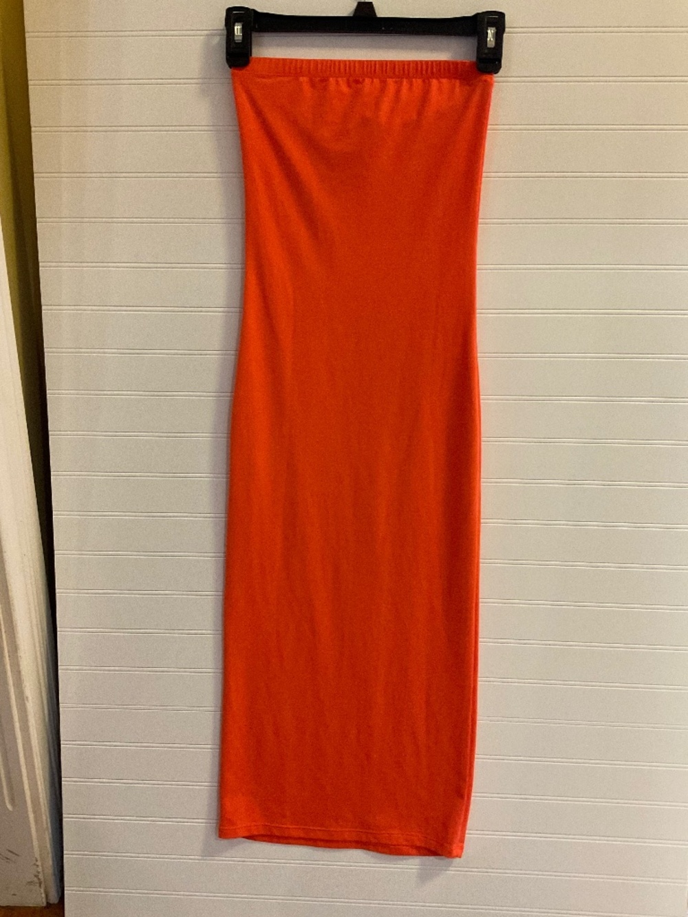 Capella Bright Orange Sleeveless Bodycon Midi Dress.  Size: S. Pre Owned